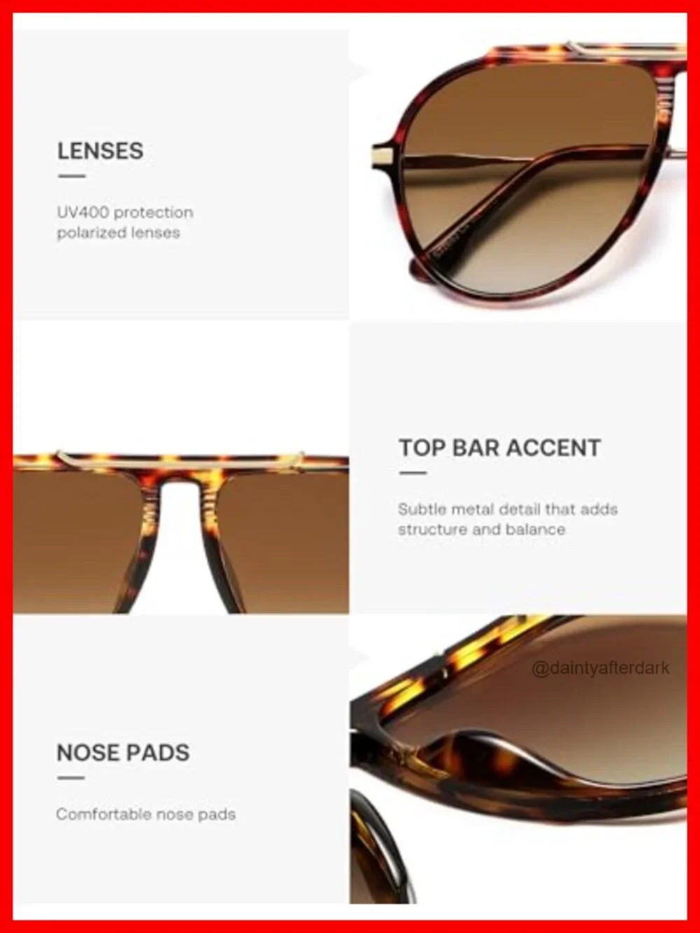 Retro Oversized Aviator Sunglasses for Women Men Square UV400 Protection